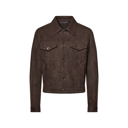 260917 New high-quality suede fabric comfortable design custom-made zipper coat