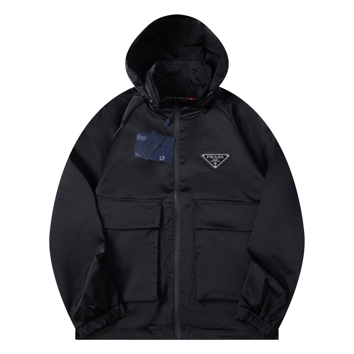 260917 New high-quality large-pocket workwear style stand-up collar hooded coat