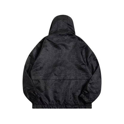 260917 New high-quality large-pocket workwear style stand-up collar hooded coat