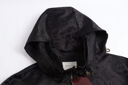 260917 New high-quality large-pocket workwear style stand-up collar hooded coat