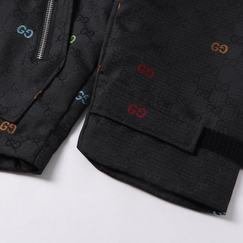 260917 New high-quality heavy-duty full-print windproof jacket with zipper closure