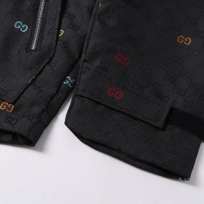 260917 New high-quality heavy-duty full-print windproof jacket with zipper closure