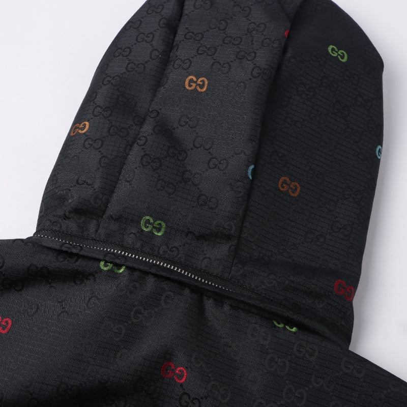 260917 New high-quality heavy-duty full-print windproof jacket with zipper closure