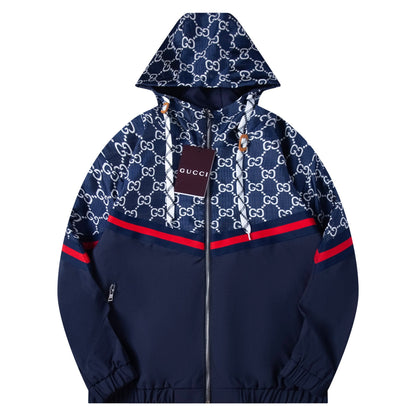 260917 New high-quality quilted and printed design windproof parka with zipper closure