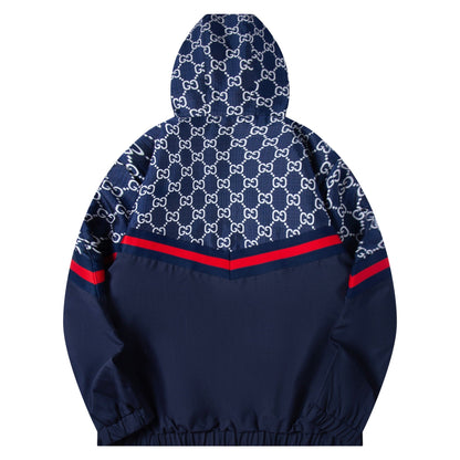 260917 New high-quality quilted and printed design windproof parka with zipper closure