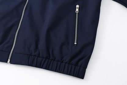 260917 New high-quality quilted and printed design windproof parka with zipper closure