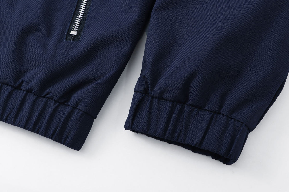260917 New high-quality quilted and printed design windproof parka with zipper closure