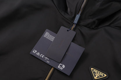 260917 New high-quality heavy-duty pocket windproof zipper coat with chain link design