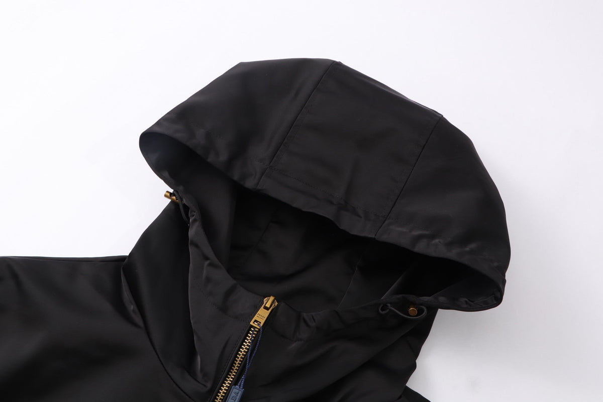 260917 New high-quality heavy-duty pocket windproof zipper coat with chain link design