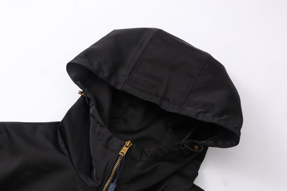 260917 New high-quality heavy-duty pocket windproof zipper coat with chain link design