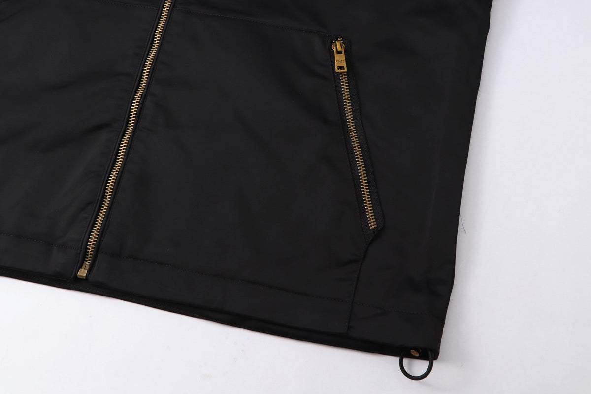 260917 New high-quality heavy-duty pocket windproof zipper coat with chain link design