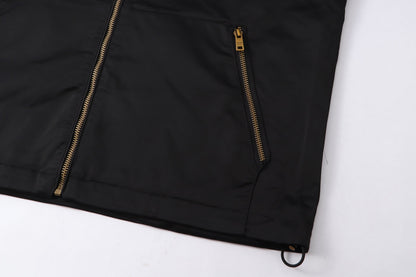 260917 New high-quality heavy-duty pocket windproof zipper coat with chain link design