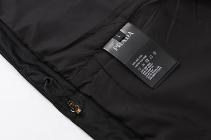 260917 New high-quality heavy-duty pocket windproof zipper coat with chain link design