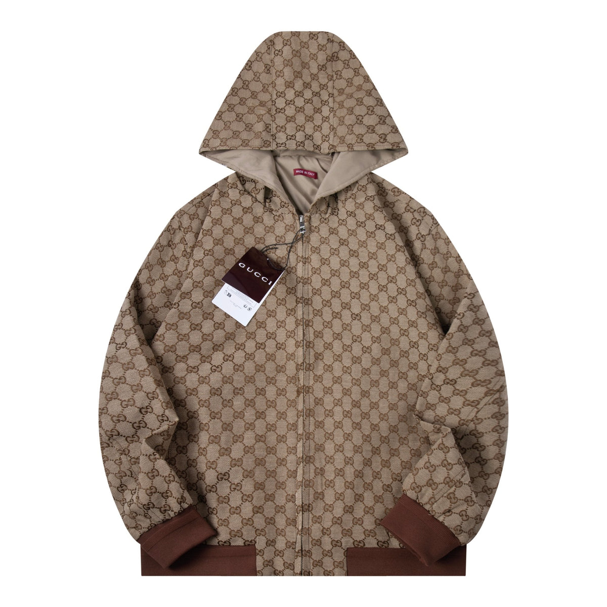 260917 New high-quality full-print hooded canvas flight jacket coat