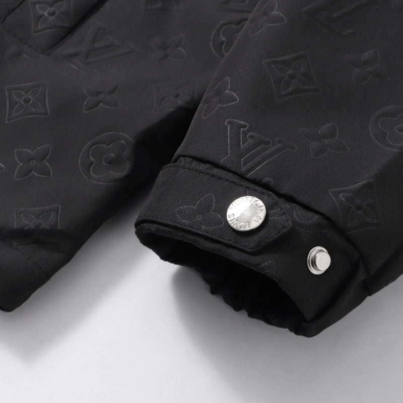 260917 New high-quality fully-printed jacquard zipper heavy-duty windproof jacket coat