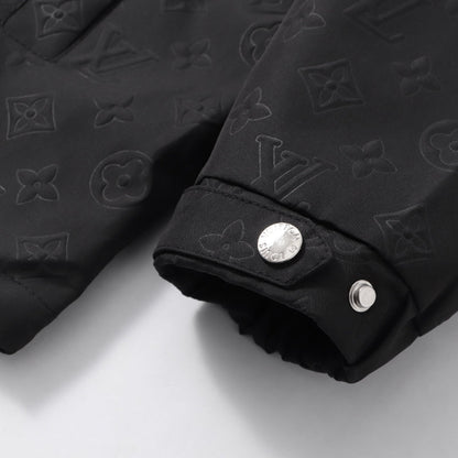 260917 New high-quality fully-printed jacquard zipper heavy-duty windproof jacket coat