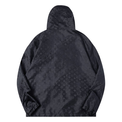 260917 New high-quality fully-printed jacquard zipper heavy-duty windproof jacket coat