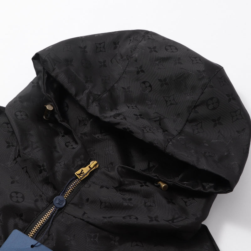 260917 New high-quality fully-printed jacquard zipper heavy-duty windproof jacket coat