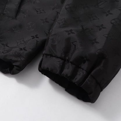 260917 New high-quality fully-printed jacquard zipper heavy-duty windproof jacket coat