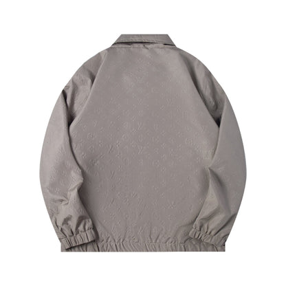 260917 New high-quality three-dimensional relief square-neck zipper long-sleeved loose jacket