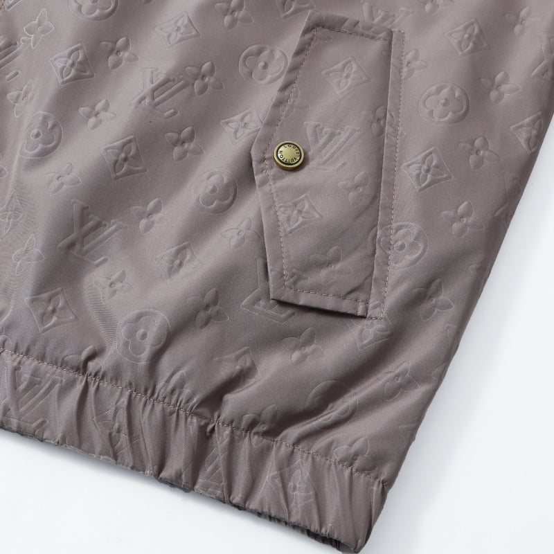 260917 New high-quality three-dimensional relief square-neck zipper long-sleeved loose jacket