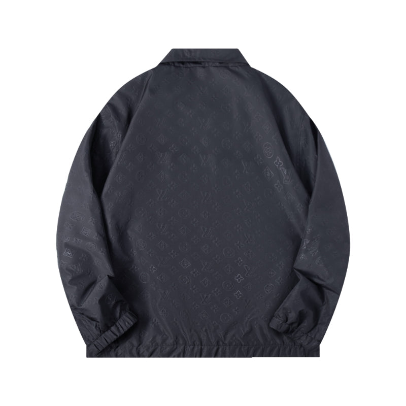 260917 New high-quality three-dimensional relief square-neck zipper long-sleeved loose jacket