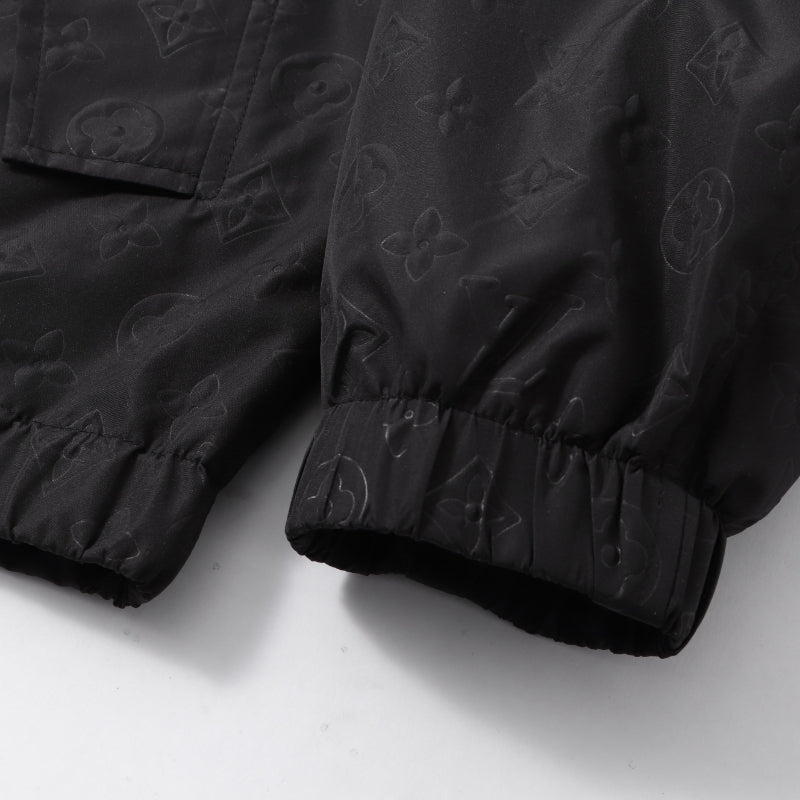 260917 New high-quality three-dimensional relief square-neck zipper long-sleeved loose jacket