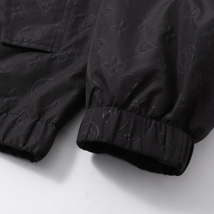 260917 New high-quality three-dimensional relief square-neck zipper long-sleeved loose jacket