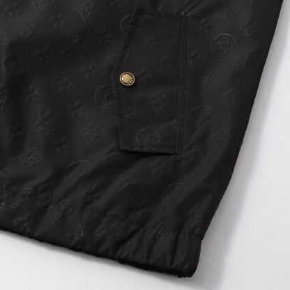 260917 New high-quality three-dimensional relief square-neck zipper long-sleeved loose jacket