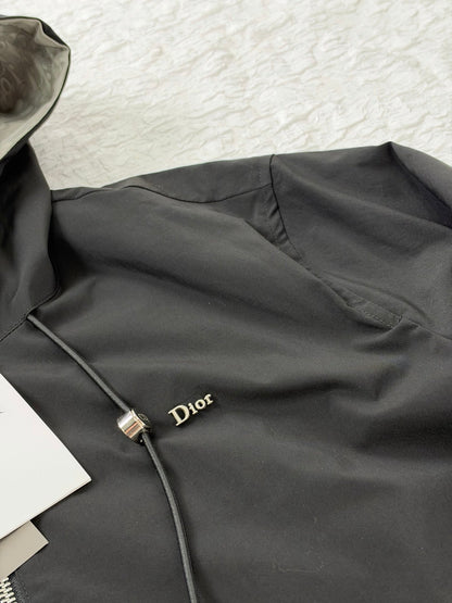 260928 New high-quality casual full-print jacquard double-sided wearable hooded jacket