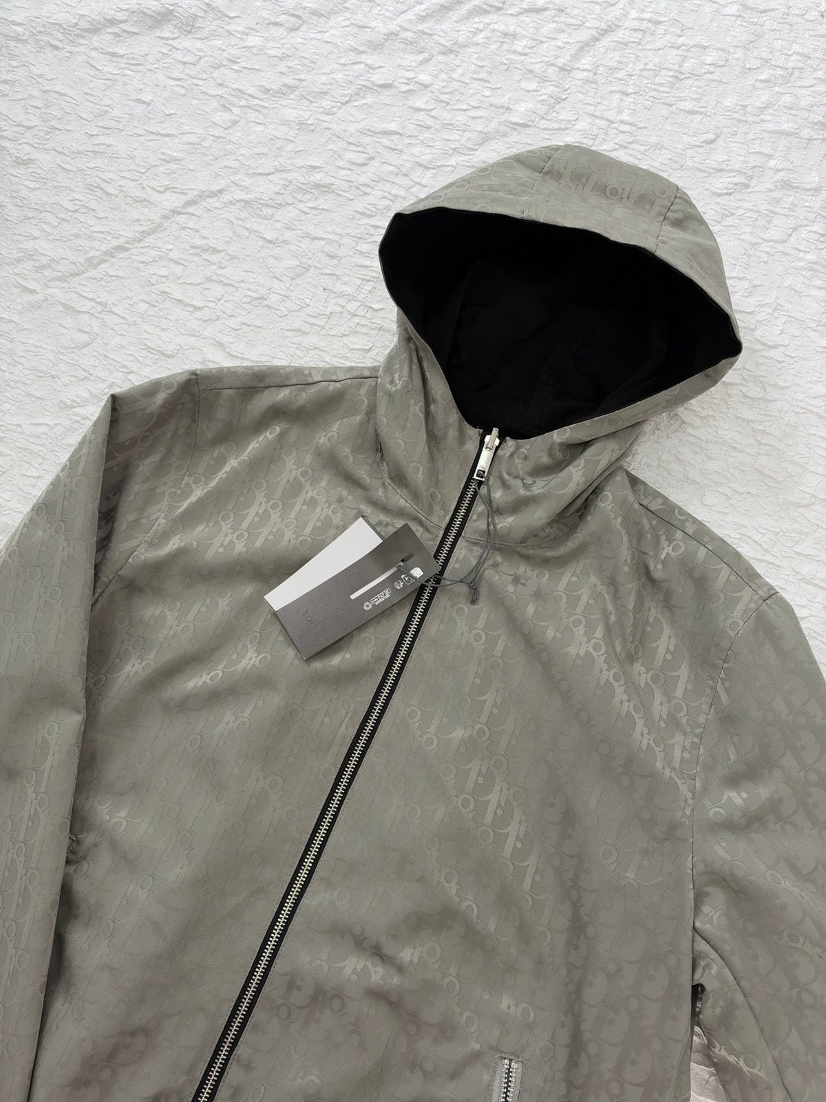 260928 New high-quality casual full-print jacquard double-sided wearable hooded jacket