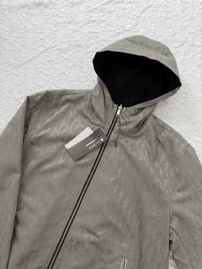 260928 New high-quality casual full-print jacquard double-sided wearable hooded jacket