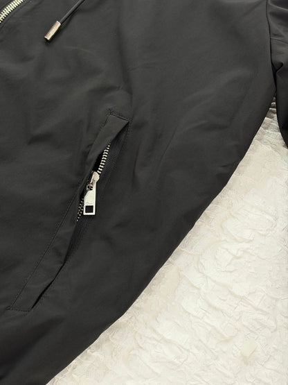 260928 New high-quality casual full-print jacquard double-sided wearable hooded jacket