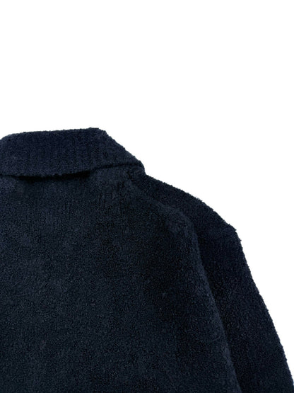 260928 New high-quality towel-textured jacquard zipper hoodie coat
