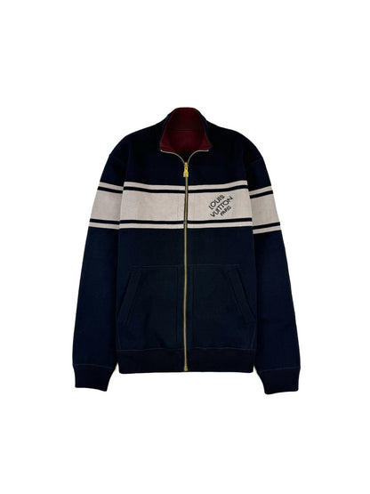 260928 New high-quality multi-color reversible long-sleeved pullover with a high collar and zipper closure