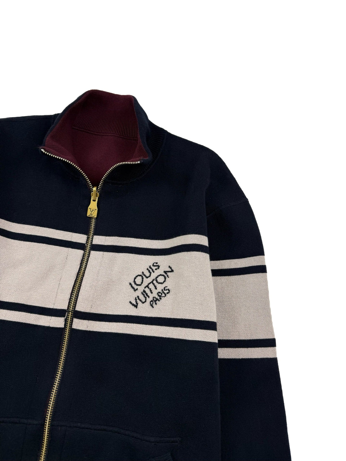 260928 New high-quality multi-color reversible long-sleeved pullover with a high collar and zipper closure
