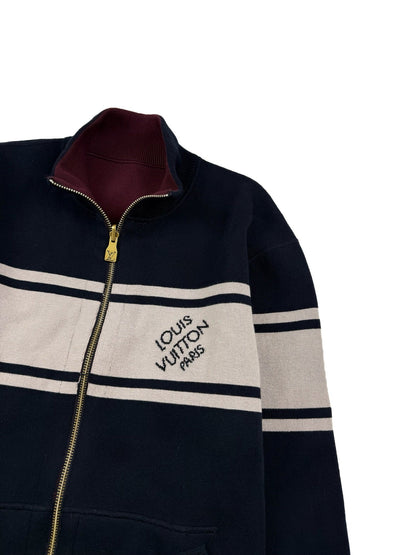 260928 New high-quality multi-color reversible long-sleeved pullover with a high collar and zipper closure