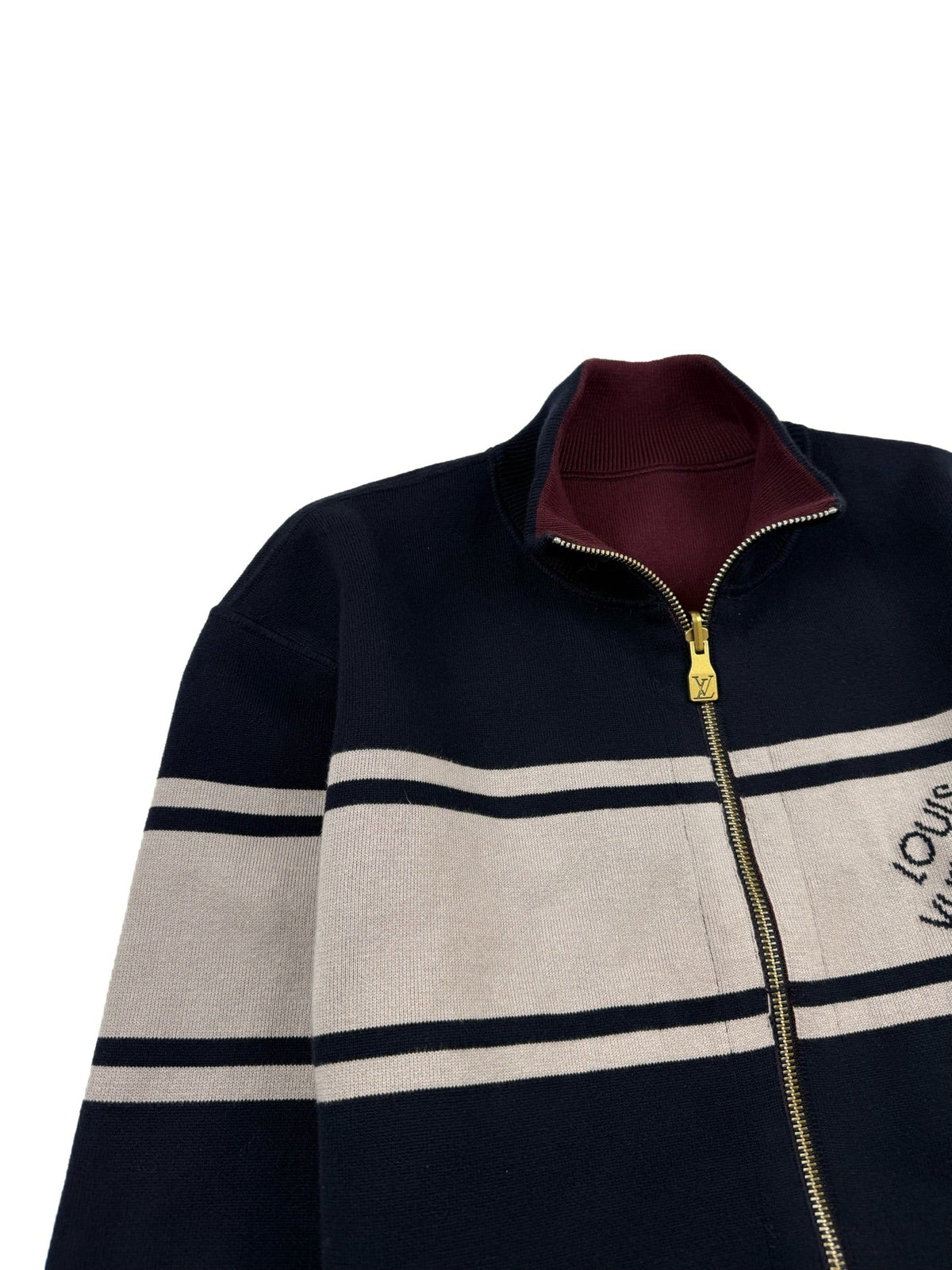 260928 New high-quality multi-color reversible long-sleeved pullover with a high collar and zipper closure