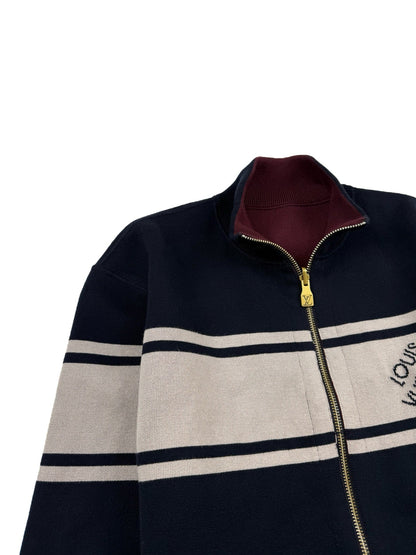 260928 New high-quality multi-color reversible long-sleeved pullover with a high collar and zipper closure