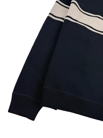 260928 New high-quality multi-color reversible long-sleeved pullover with a high collar and zipper closure