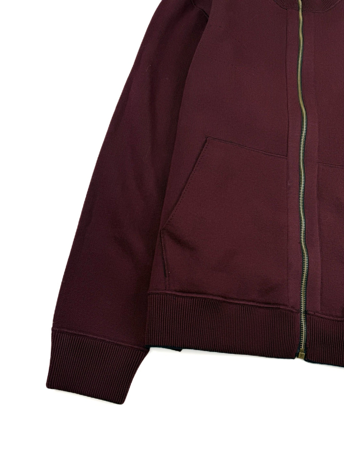 260928 New high-quality multi-color reversible long-sleeved pullover with a high collar and zipper closure