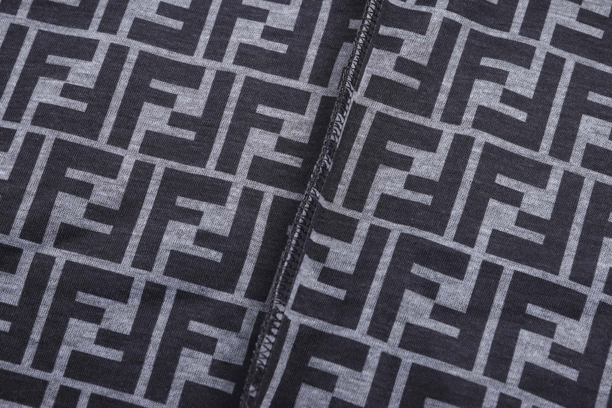260928 New high-quality embroidered cotton-lined pullover with full-print zipper hood