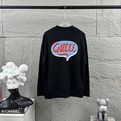 260928 New high-quality basic simple-print round-neck hoodie