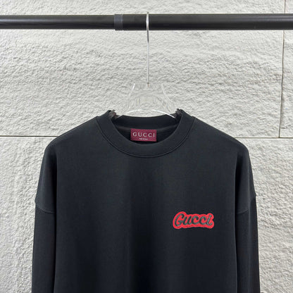 260928 New high-quality basic simple-print round-neck hoodie