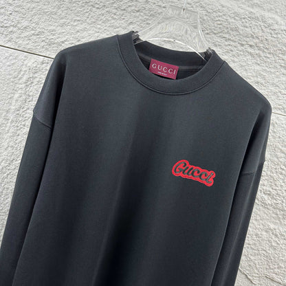260928 New high-quality basic simple-print round-neck hoodie