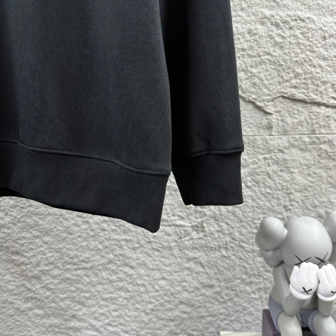 260928 New high-quality basic simple-print round-neck hoodie