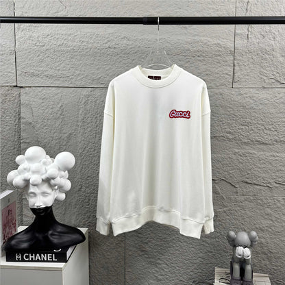 260928 New high-quality basic simple-print round-neck hoodie