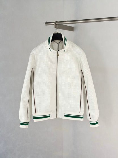 260928 New high-quality textured perforated uniform design jacket
