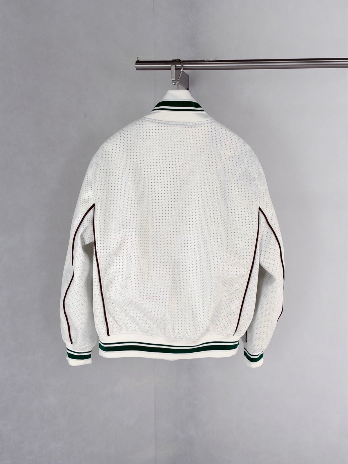 260928 New high-quality textured perforated uniform design jacket