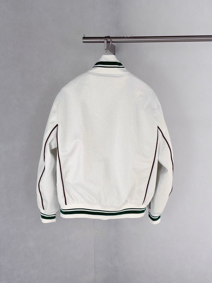 260928 New high-quality textured perforated uniform design jacket